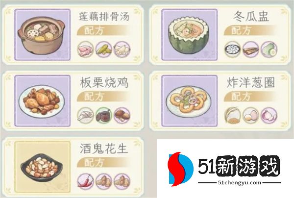 华夏千秋新活动菜品全收集攻略
