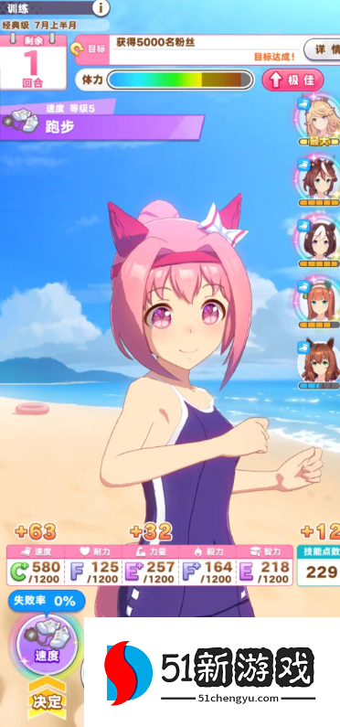 优俊少女同时5张协助卡进行训练任务攻略