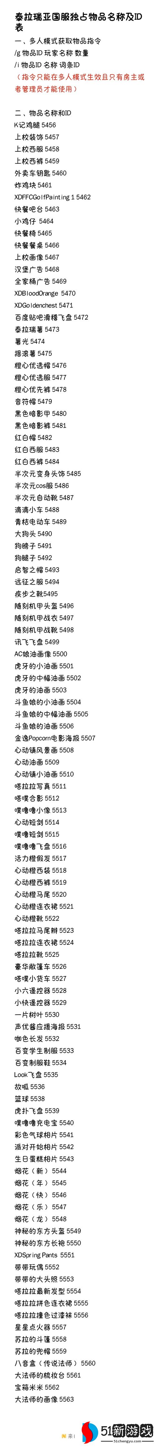 泰拉瑞亚联动物品获取指令汇总