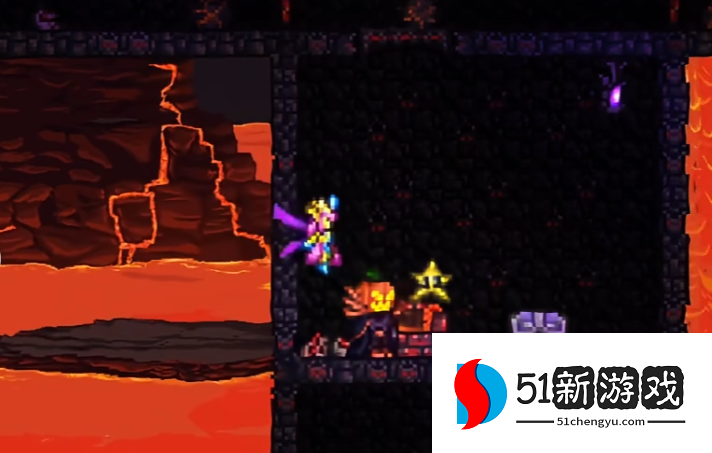 泰拉瑞亚怎么开地狱宝箱