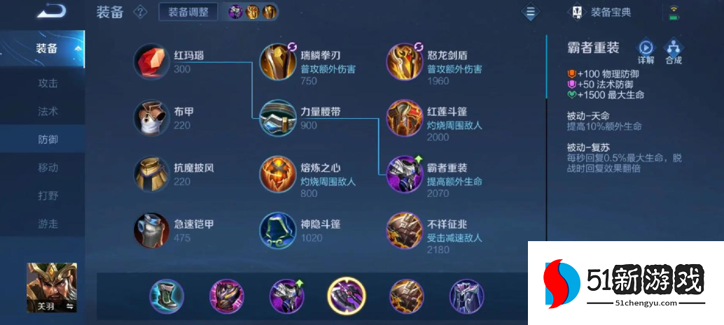 王者荣耀赛季关羽出装是什么