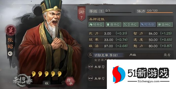 三国志战略版什么武将内政