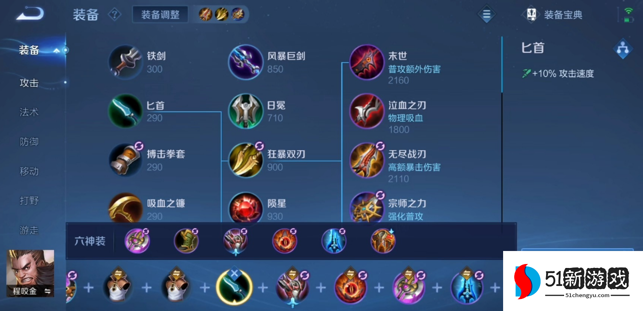 王者荣耀程咬金出装铭文是什么