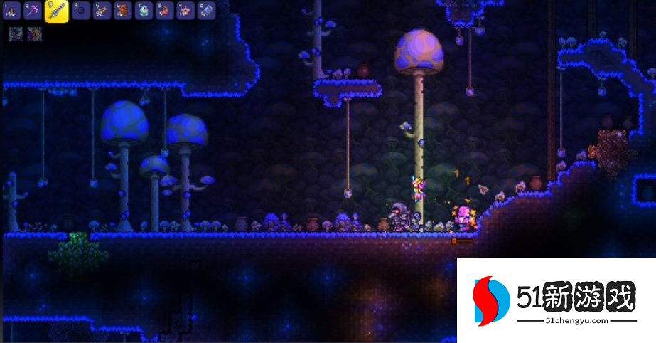 泰拉瑞亚怎么造蘑菇人的房子