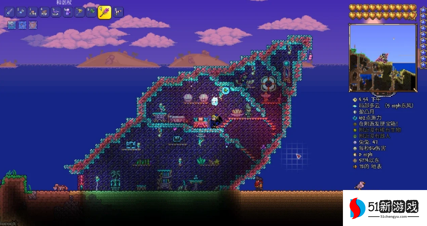 泰拉瑞亚怎么快速刷鲨鱼