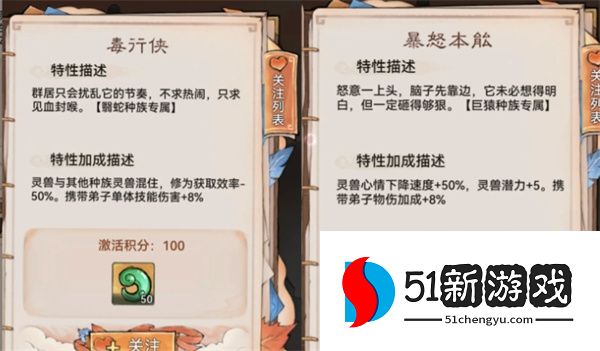 最强祖师二代变异灵兽属性介绍