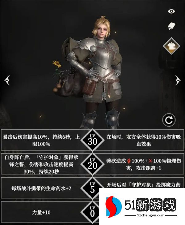 地下城堡 4 扈从骑士最强天赋与套装搭配推荐