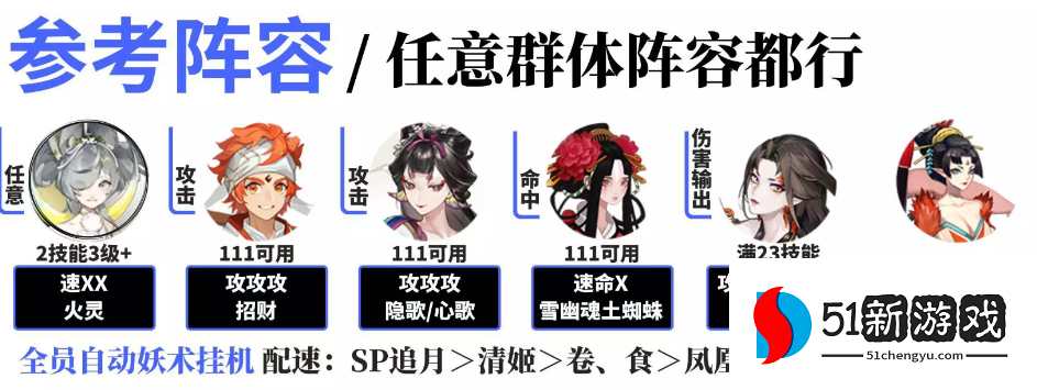 阴阳师嘭嘭大作战阵容推荐