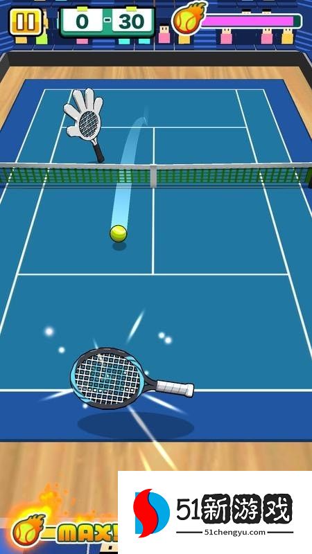 机でテニス