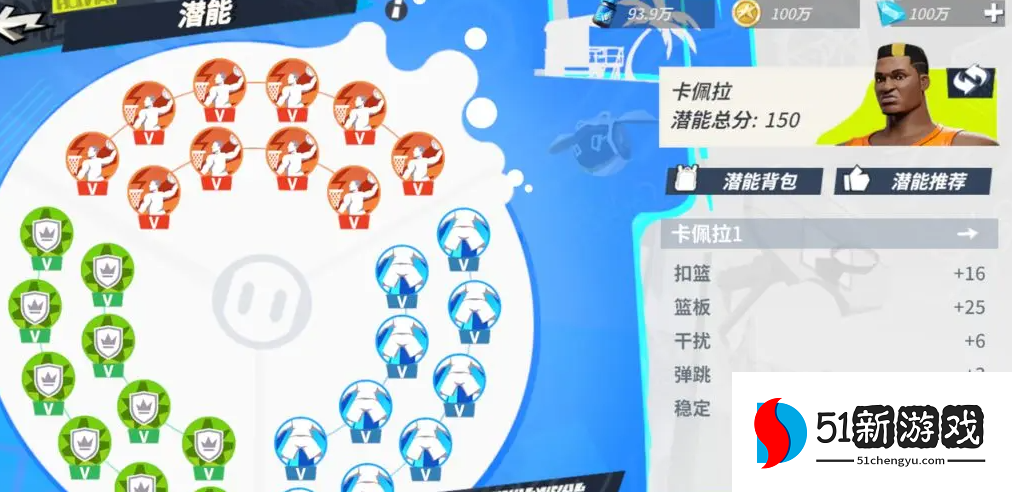 全明星街球派对卡佩拉潜能选择攻略