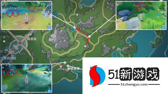 原神湖光铃兰最新高效采集路线图分享