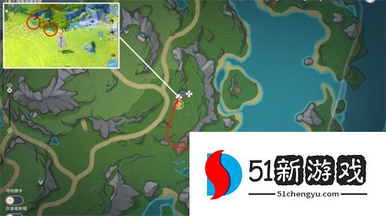 原神湖光铃兰最新高效采集路线图分享